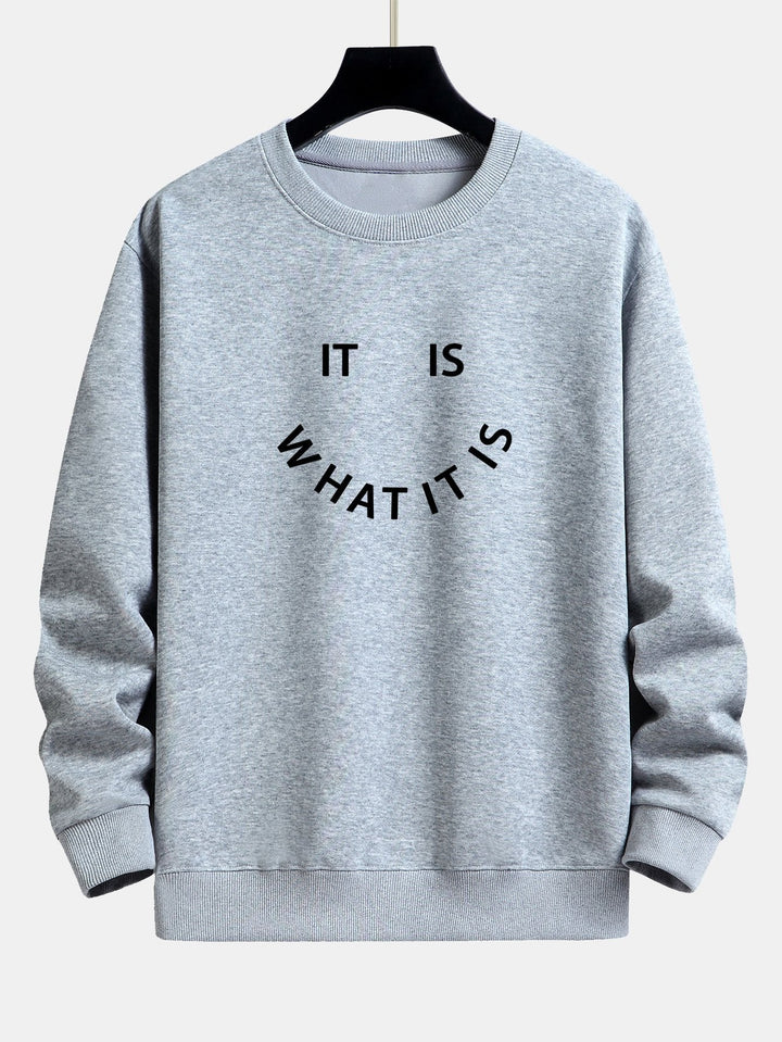 Het Is Wat Het Is Print Relax Fit Sweatshirt