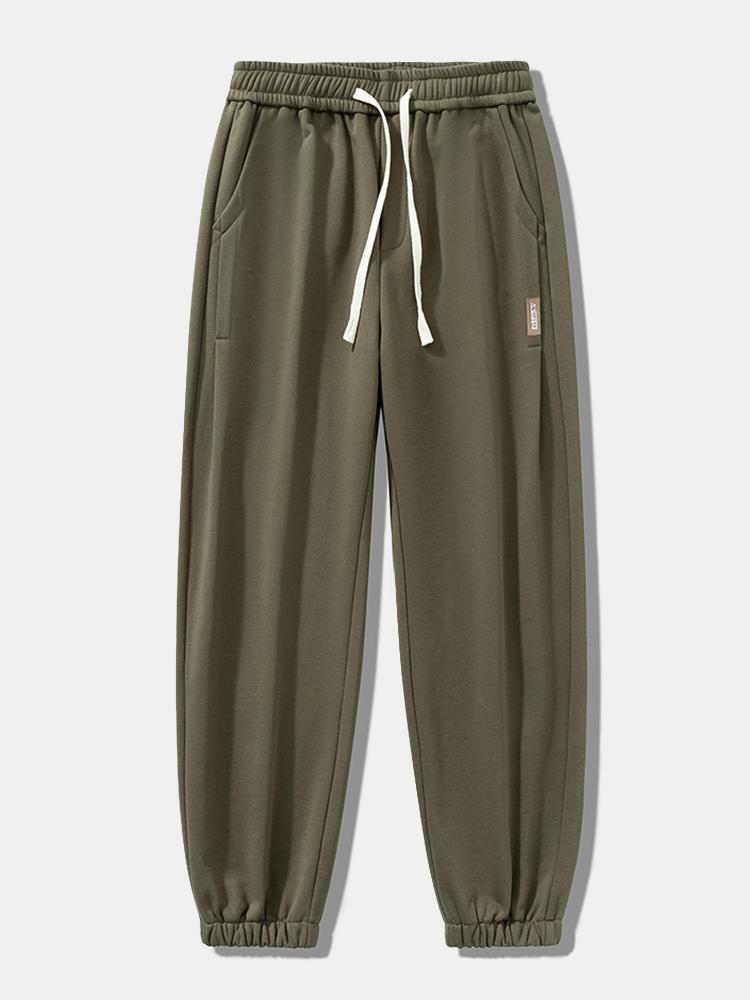 Cotton Jogging Pants with Drawstrings