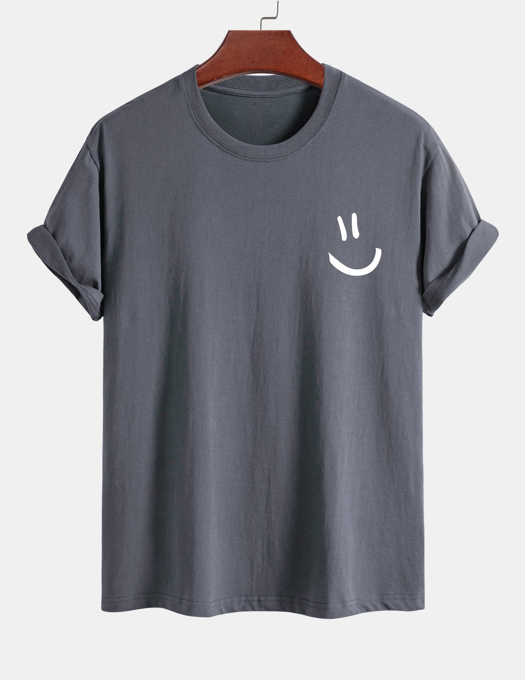 Regular Fit Smiley Face Print Katoenen T-Shirt