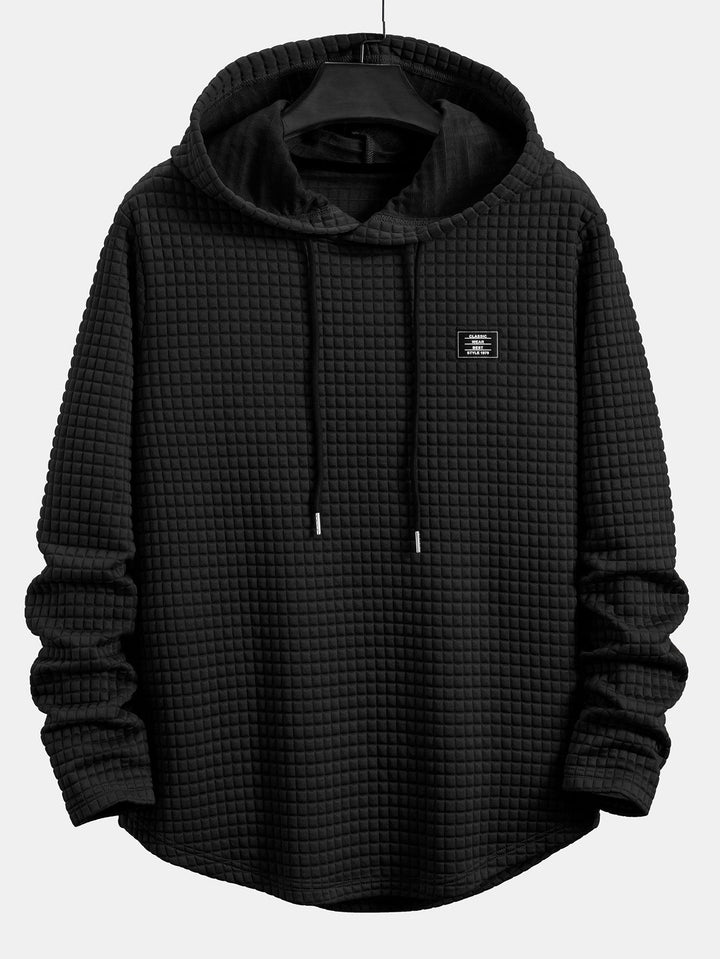 Langere Mouwen Wafel Hoody Arc Hem T-Shirt