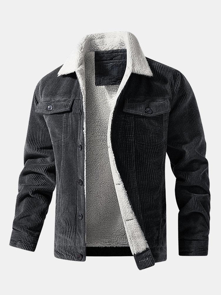 Teddy Voering Katoen Corduroy Jas