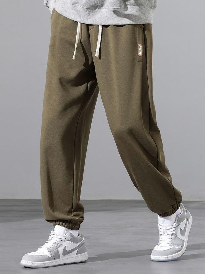 Cotton Jogging Pants with Drawstrings