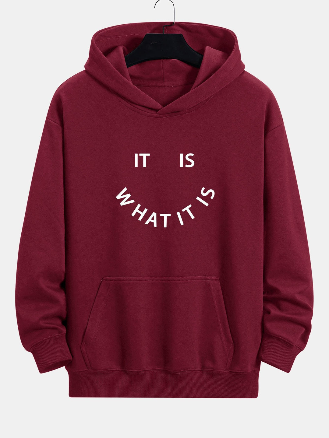 Het Is Wat Het Is Print Relax Fit Hoodie