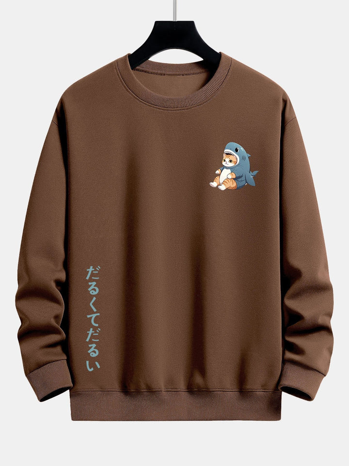 Kat In Haai Kostuum Print Relax Fit Sweatshirt