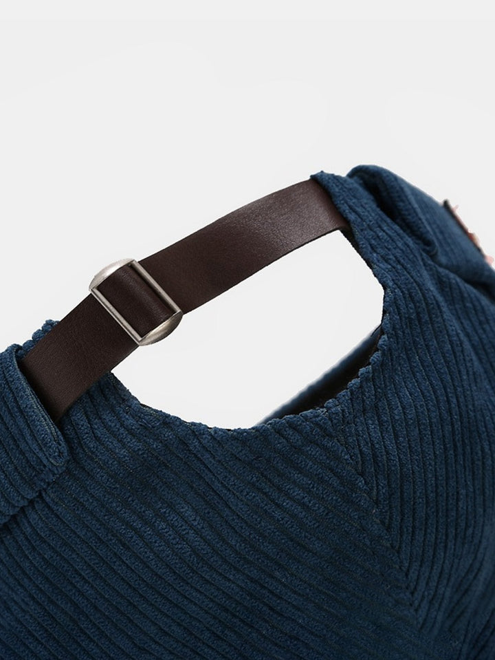 Japanse Harajuku-stijl corduroy hoed zonder rand