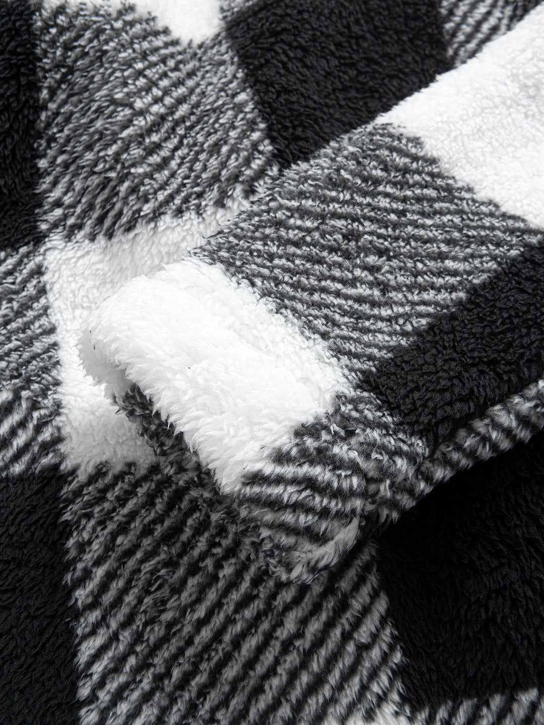 Checkered Teddy Fleece Jacket