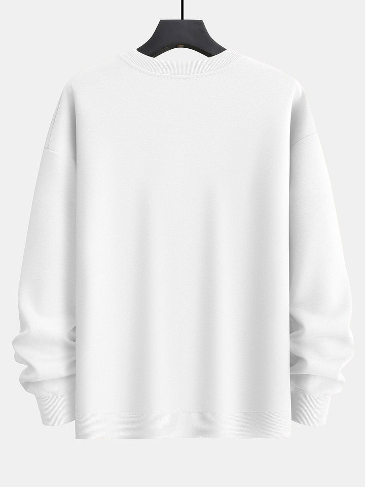 Lijnvormige Berenprint Relax Fit Sweatshirt