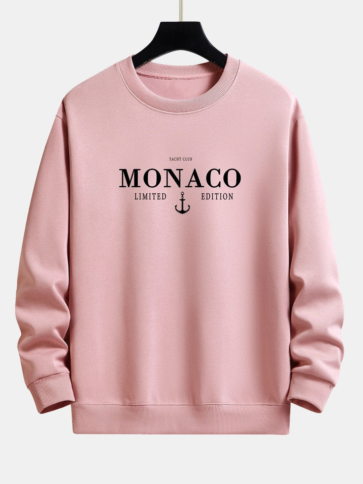 Monaco Slogan Print Relax Fit Sweatshirt