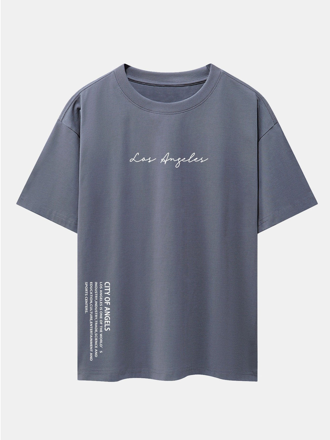 Los Angeles Print Drop Shoulder Oversize T-Shirt