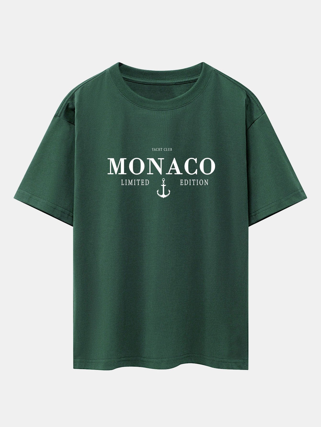 Monaco Slogan Print Drop Shoulder Oversize T-Shirt
