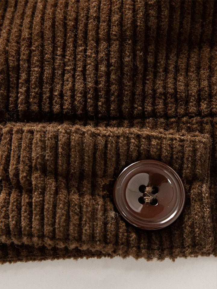 Teddy Voering Katoen Corduroy Jas