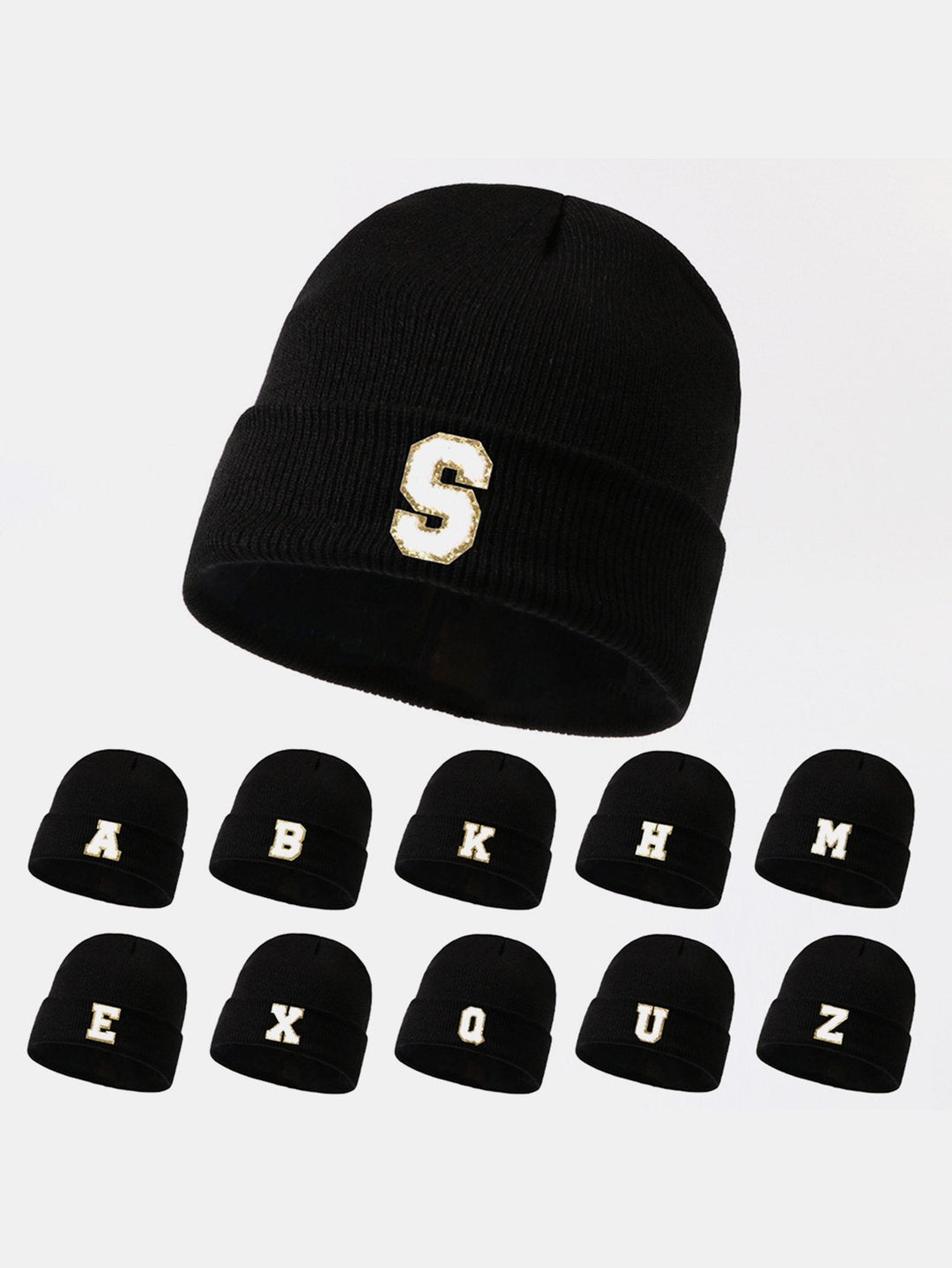 1 stuk Letter A-Z Warme Gebreide Beanie Hoed