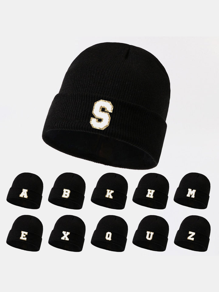 1 stuk Letter A-Z Warme Gebreide Beanie Hoed