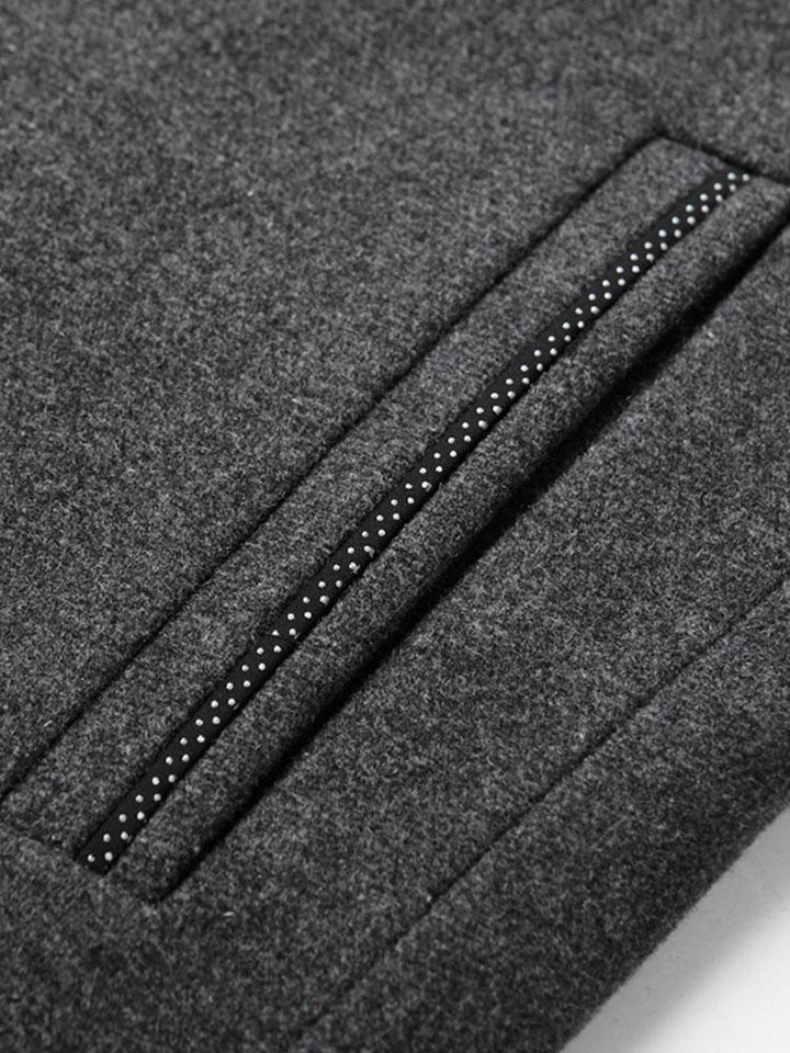 Staande Kraag Wol Gemengde Blazer