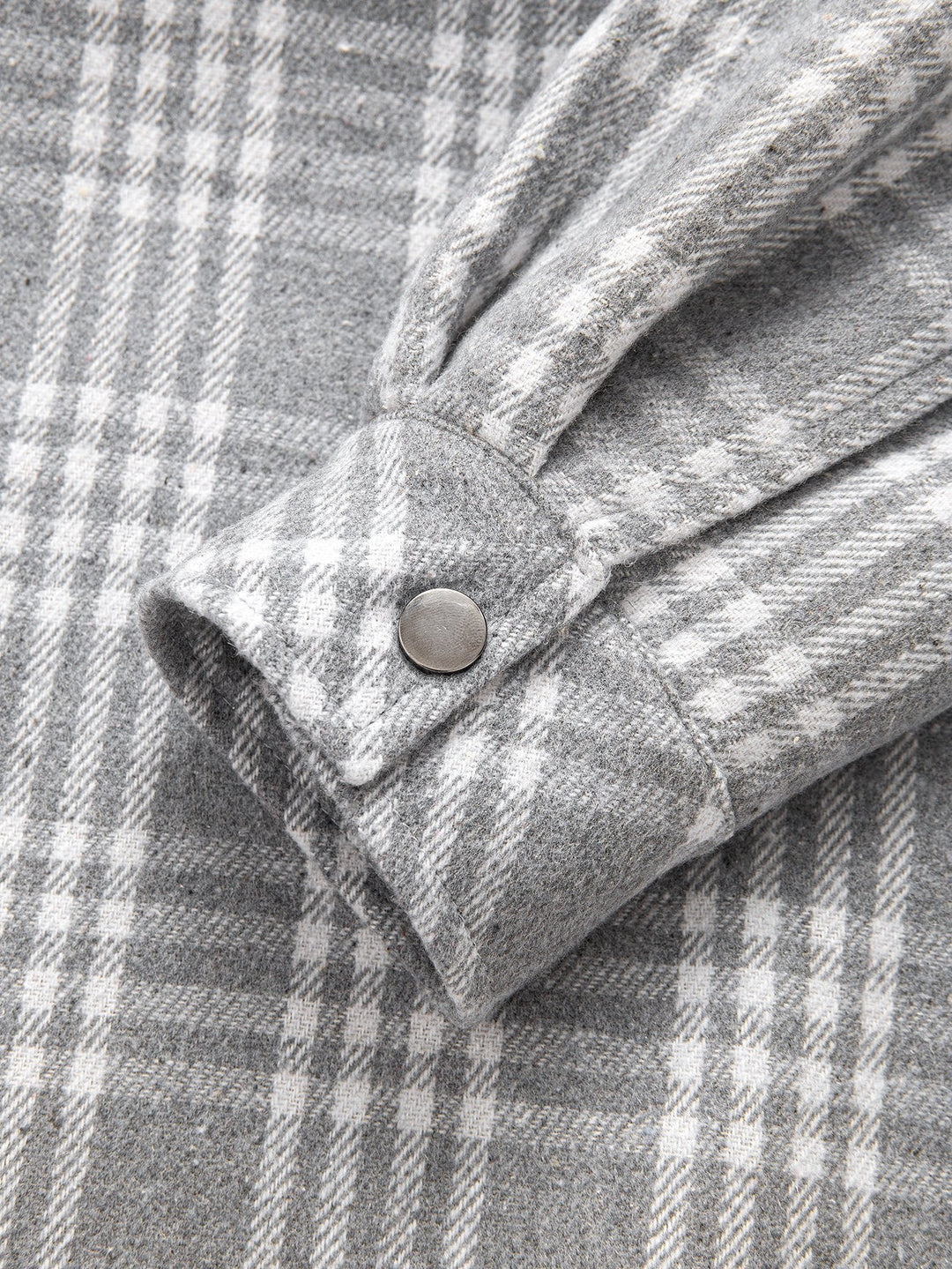 Teddy Gevoerde Flanellen Geruite Hoodie Shirt