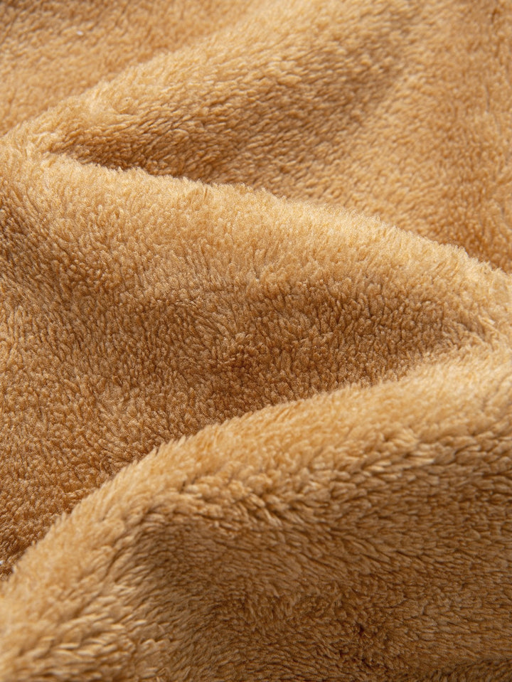 Teddy Gevoerde Flanellen Geruite Hoodie Shirt