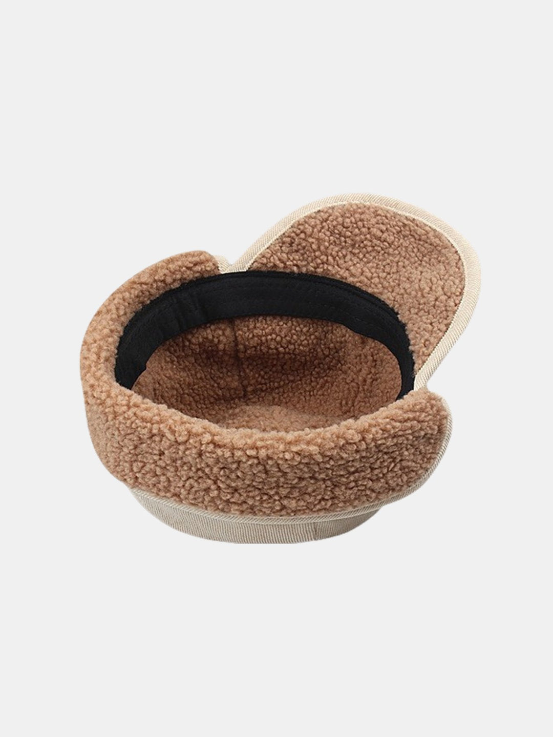 Cotton Sherpa Lining Warm Earmuffs Hat