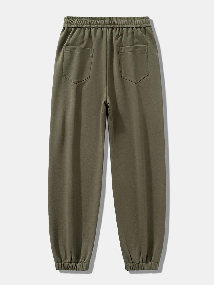 Cotton Jogging Pants with Drawstrings