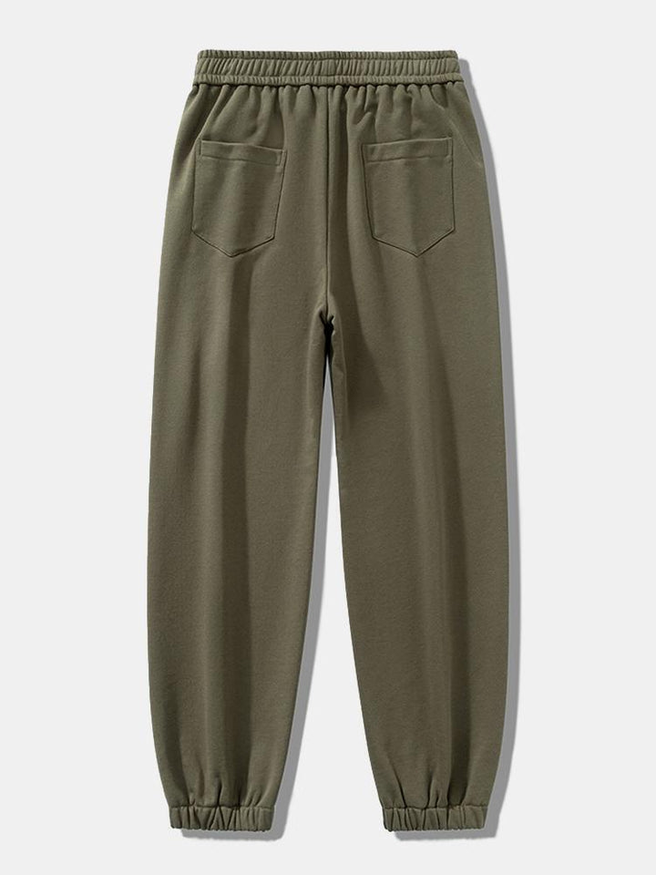 Cotton Jogging Pants with Drawstrings