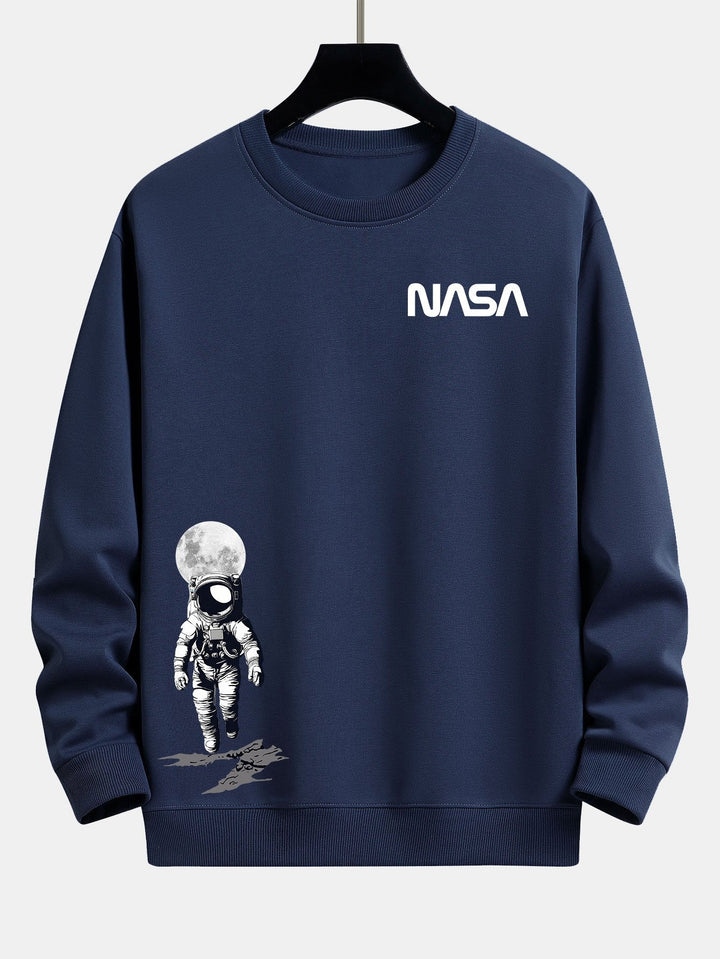 NASA Astronaut Print Relax Fit Sweatshirt