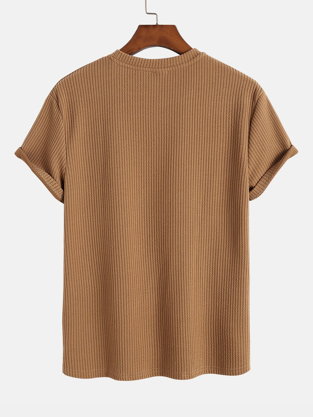 Muscle Fit Geribbelde T-Shirt