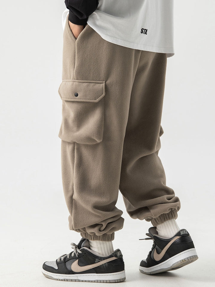 Polar Fleece Cargo Jogging Pants