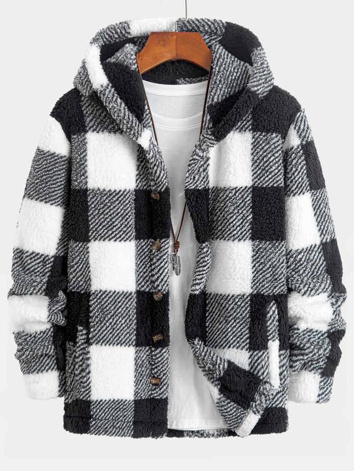 Checkered Teddy Fleece Jacket