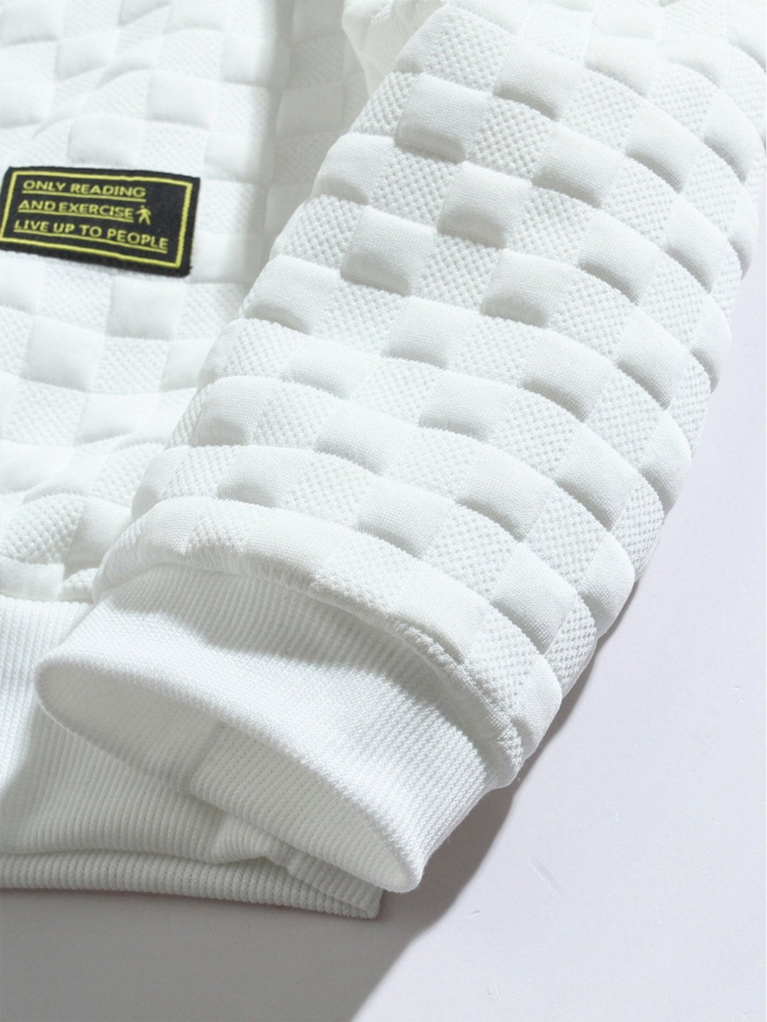 Damast Sweatshirt met Schaakbordpatroon