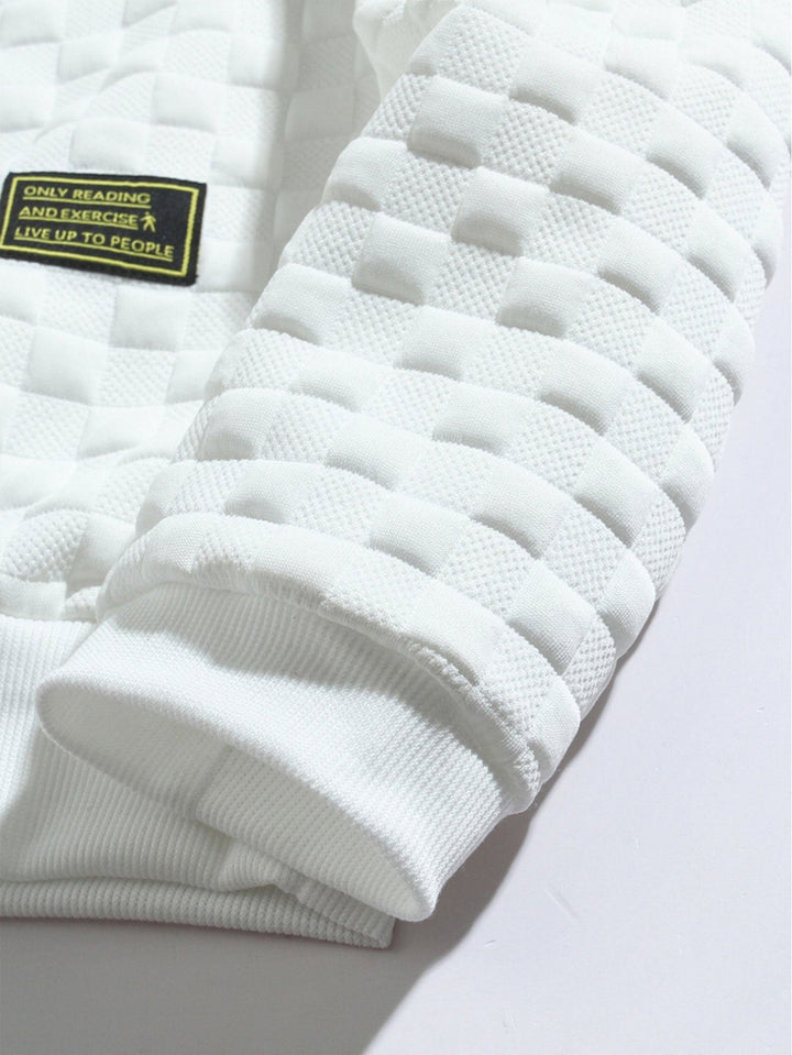 Damast Sweatshirt met Schaakbordpatroon