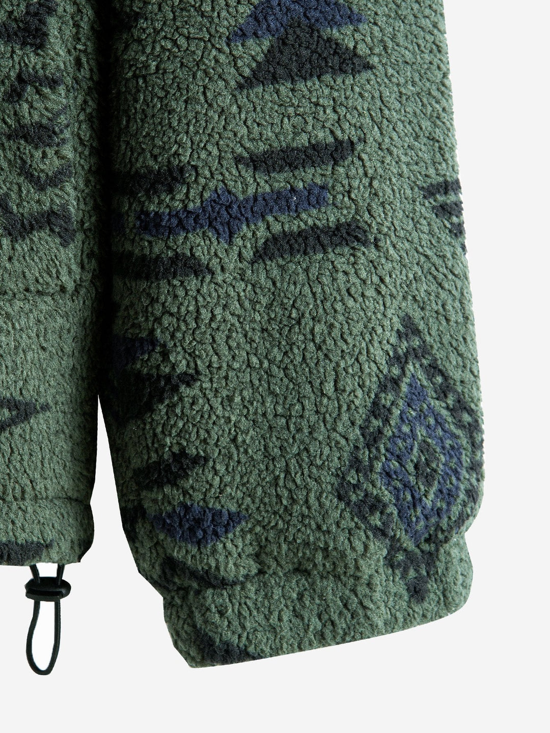 Azteekse Print Patchwork Teddy Fleece Jas