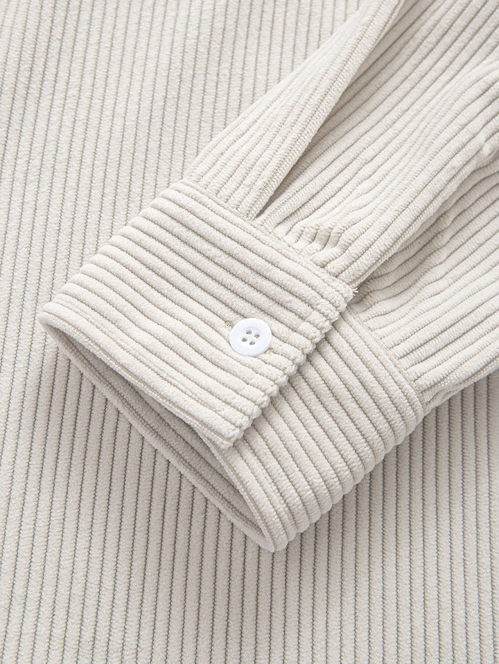 Twee Kleurige Corduroy Overhemd met Knopen