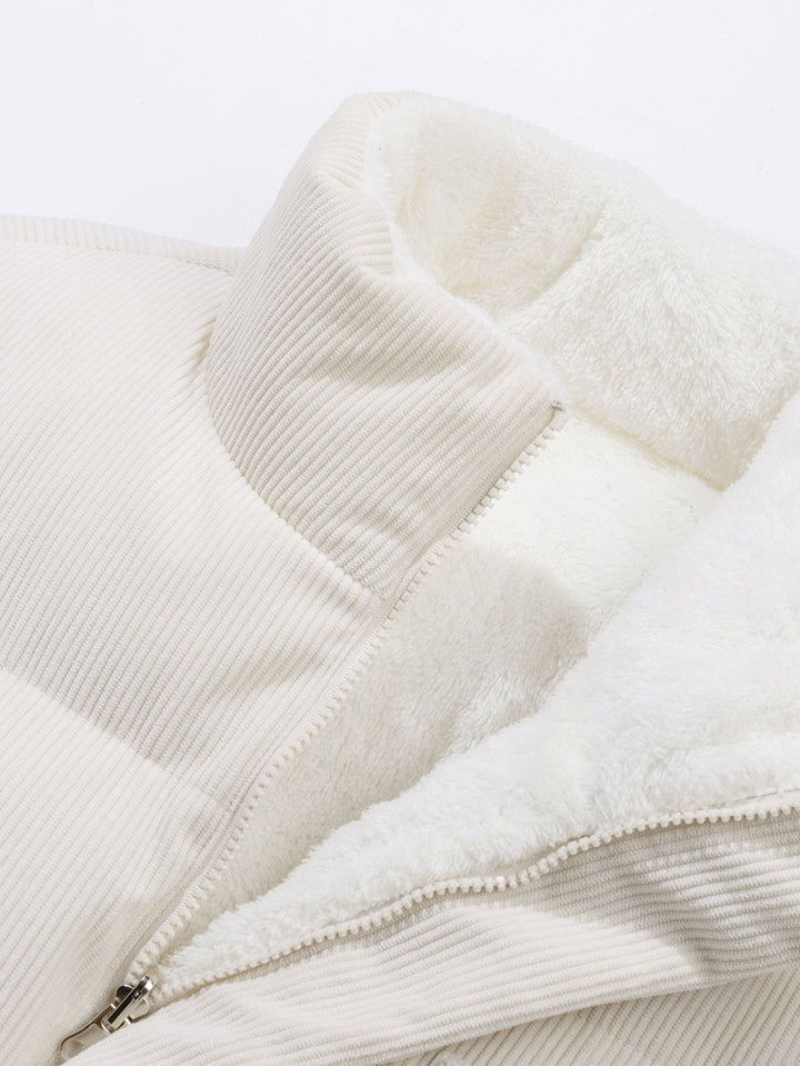 Omkeerbare Teddy Fleece Corduroy Jas