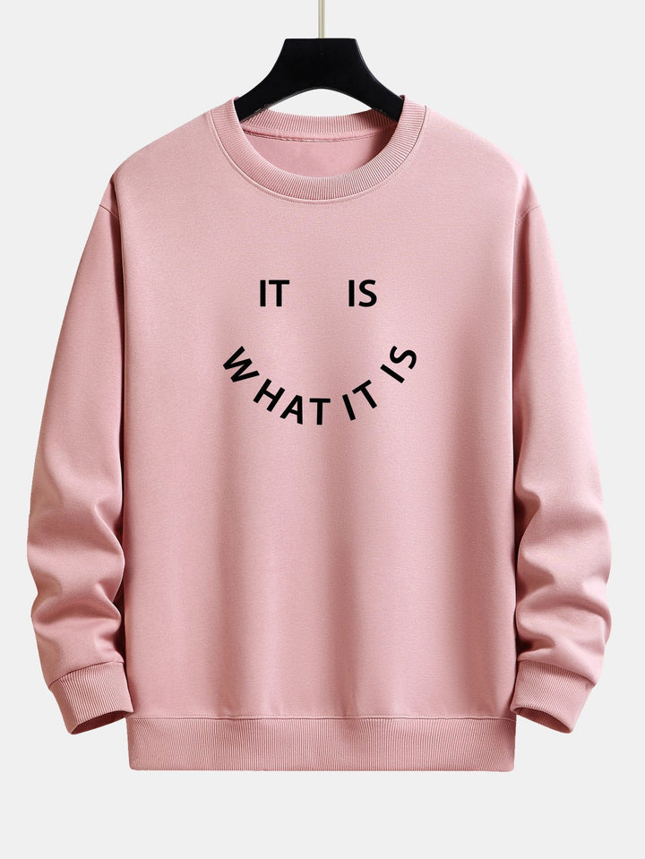 Het Is Wat Het Is Print Relax Fit Sweatshirt