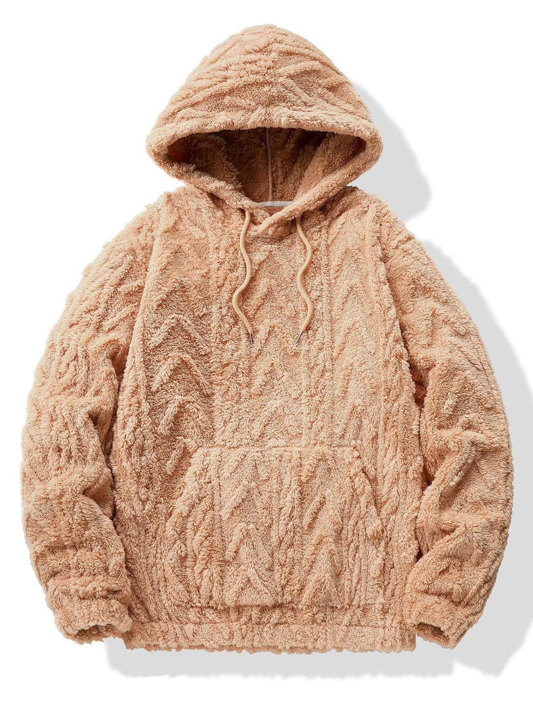 Geometric Jacquard Teddy Hoodie