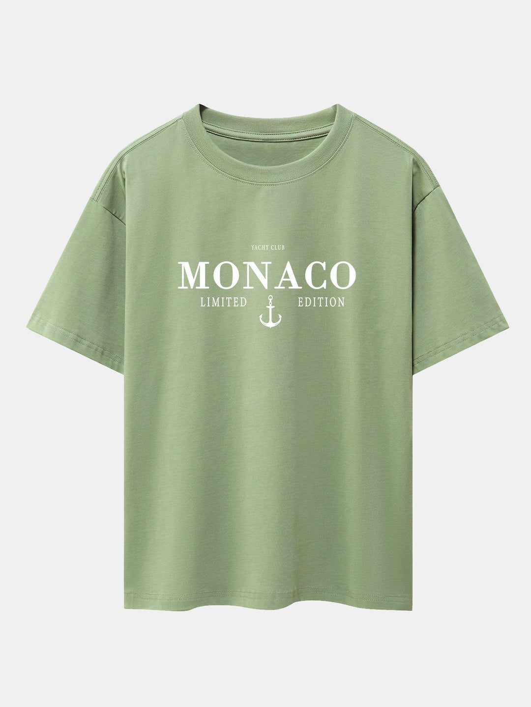 Monaco Slogan Print Drop Shoulder Oversize T-Shirt