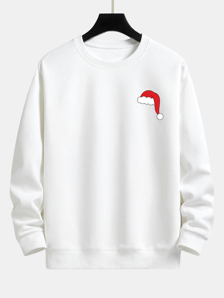 Santa Hat Print Relax Fit Sweatshirt