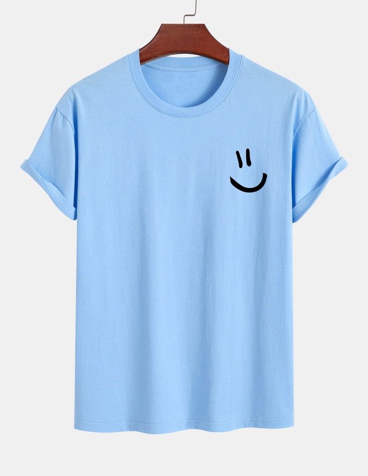 Regular Fit Smiley Face Print Katoenen T-Shirt