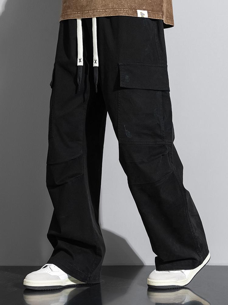 Rechtafstaande Katoenen Cargo Broek