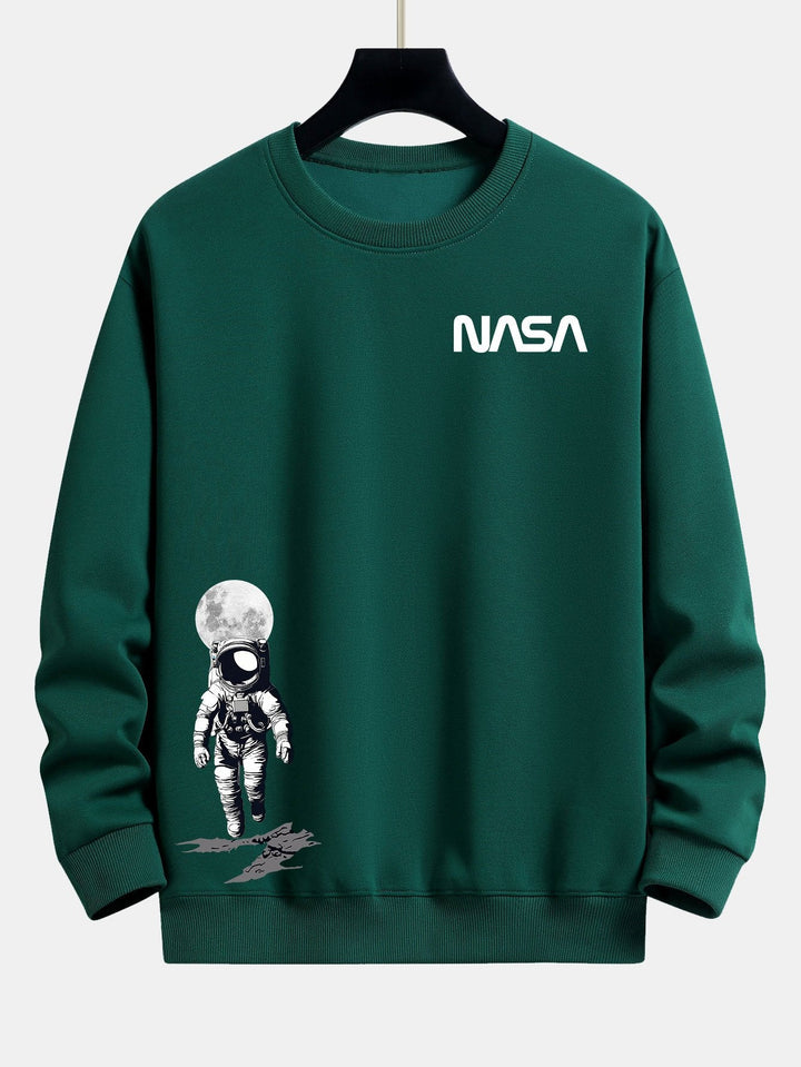 NASA Astronaut Print Relax Fit Sweatshirt