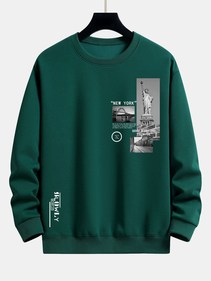 New York Architectuur Print Relax Fit Sweatshirt
