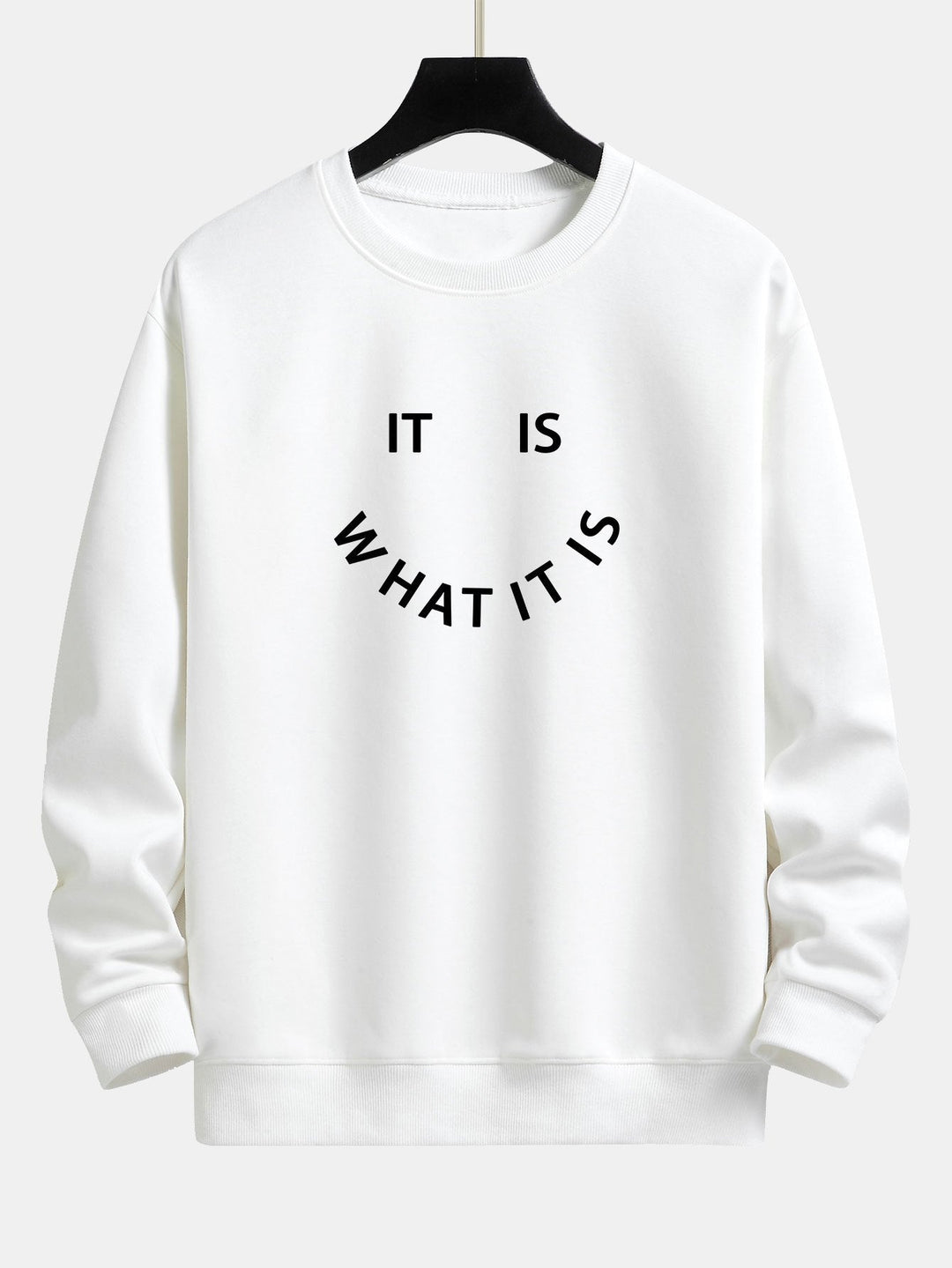 Het Is Wat Het Is Print Relax Fit Sweatshirt