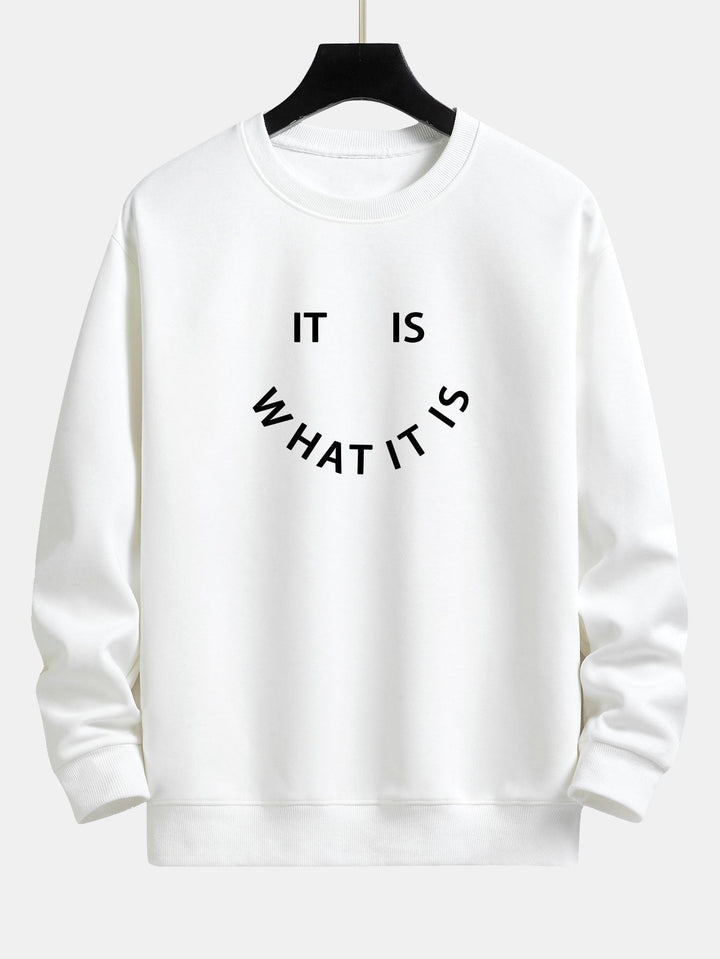Het Is Wat Het Is Print Relax Fit Sweatshirt