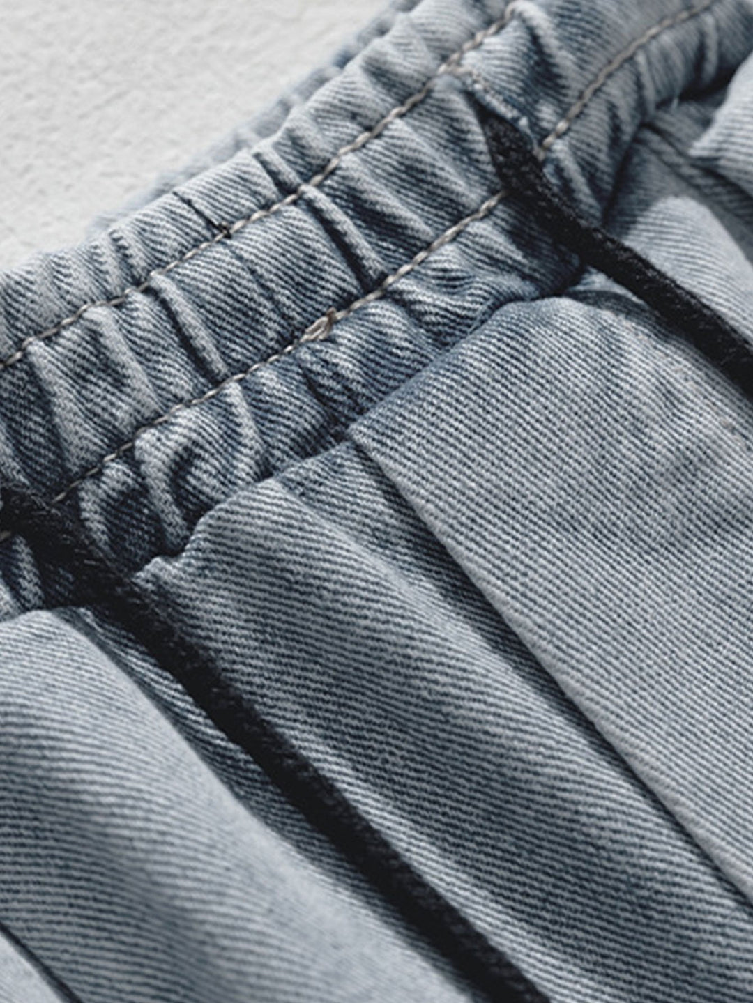 Elastische Taille Relax Fit Rechte Pijpen Cargo Jeans