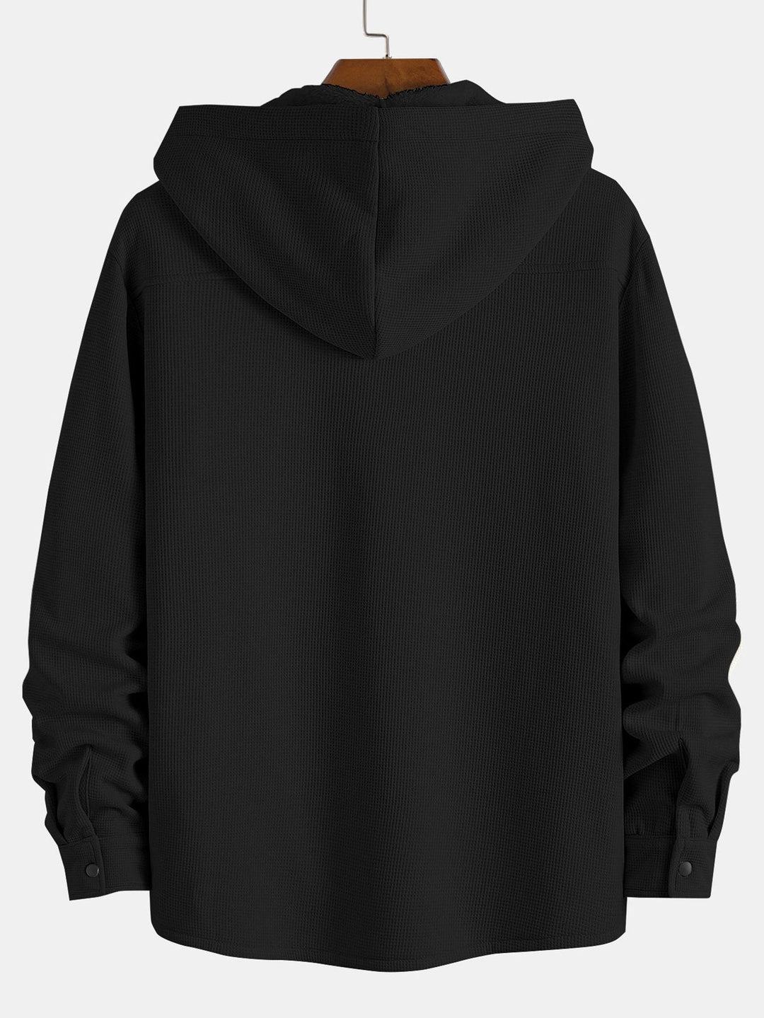 Waffle Hoody Fleece Lined Shirt