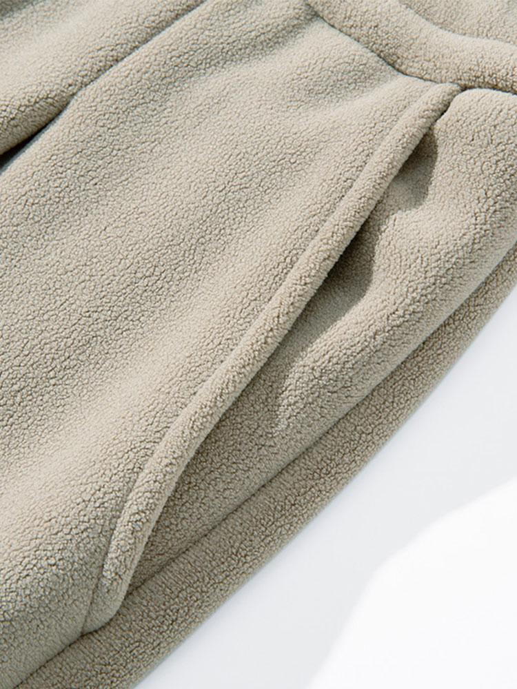 Polar Fleece Loose Fit Rechte Pijpen Broek