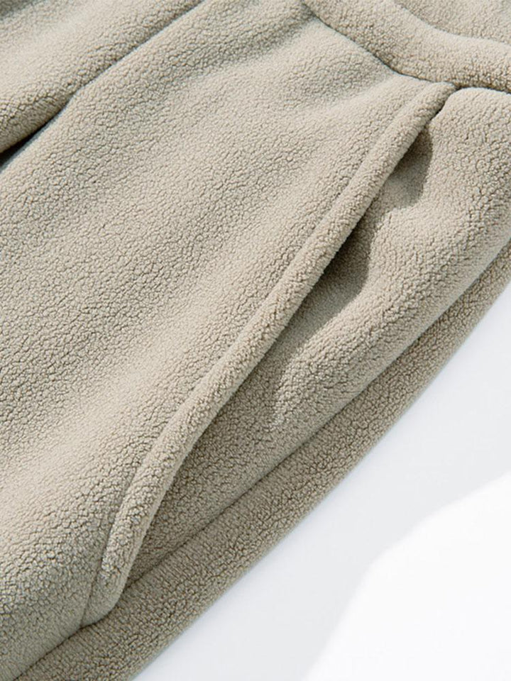 Polar Fleece Loose Fit Rechte Pijpen Broek