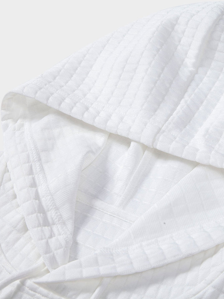 Langere Mouwen Wafel Hoody Arc Hem T-Shirt