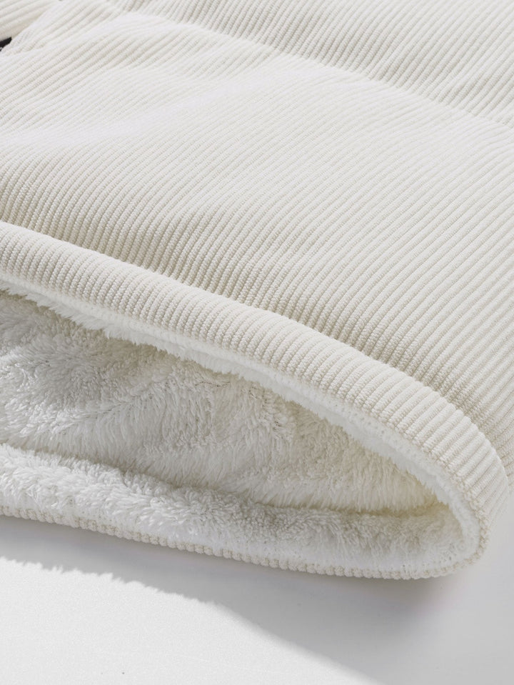 Omkeerbare Teddy Fleece Corduroy Jas