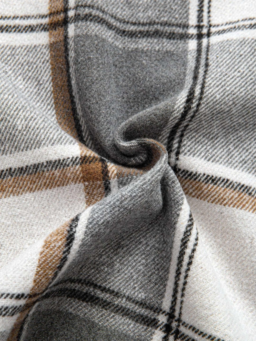 Relax Fit Contrast Corduroy Geruite Hoodie Shirt