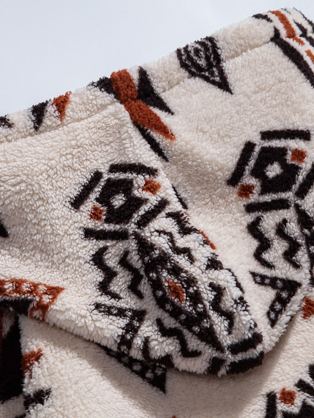 Azteekse Print Teddy Hoodie